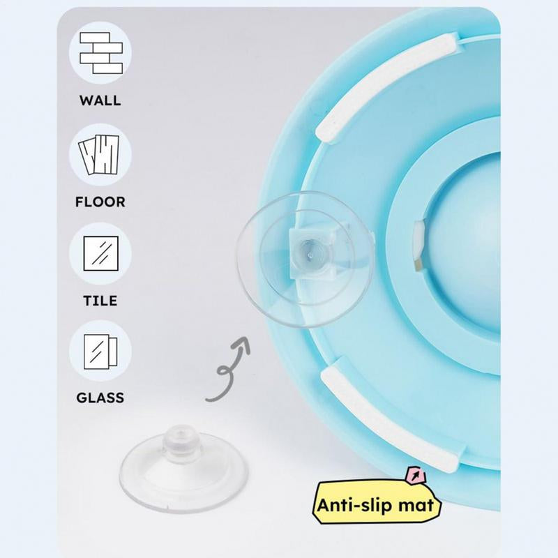 Mess-Free Dog Liquid Slow Feeder with Oral Care Texture, Keeps Face Clean Rolling Ball Bowl for Yogurt & Broth, Tongue Cleaning